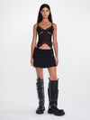 DL - LACE RIB GARTER TANK