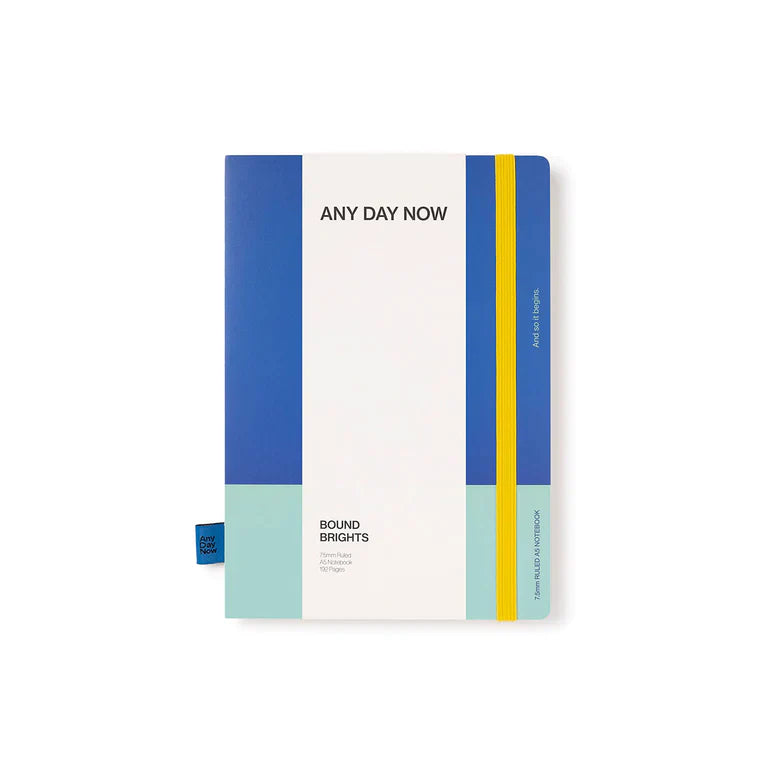 Bound Notebook A5 Ruled Blue and Sky